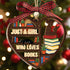 Book Ornament, Wooden Bookshelf Book Lovers Gift Christmas Tree Decor, Just A