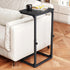 NEFROM 7-Level ET-SA-BKW1 Adjustable C-Shaped End Table, Small Side Table for Couch, Sofa TV Tray Table for Living