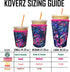 Koverz Iced Coffee Sleeve, Insulated Neoprene Cup Sleeve, Fits 32 Oz. Coffee Cup, Washable and Reusable, Violet
