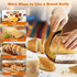 FTCIRA 16" Bread Knife for Homemade Bread Walnut Bow Bread Cutter with Ultra-Sharp Serrated Stainless Steel Blade