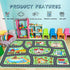 39''x59'' Kids Rug Car Rugs Playmat Carpet for Kids Toy Cars for Playroom Classroom Kids Room, Educational Area Rugs