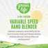 GreenLife 500-Watt Immersion Electric Handheld Stick Blender, Multi-Speed Control, with Whisk, Frother, Measuring Cup
