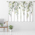 Eucalyptus Botanical Leaves Floral Kitchen Window Curtains over Sink Farmhouse Flower Leaf Small Window Treatment Sage Green Cafe Short Curtains for Bathroom Treatment Tier Drapes 26x36 inch