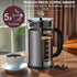 French Press Coffee Maker, 34oz / 1 Quart, 304 Stainless Steel, with 4 Filters System, Heat Resistant Glass