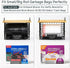1 Pack Counter Stackable Storage Trash Bag Baskets with Bamboo Top, Large & Standard Trash, Garbage Bag Holder