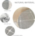 36 Inch Round Lattice Small Tablecloth Cotton Linen Grey Dust-Proof Washable Boho Embroidery Table Cover Rustic Table