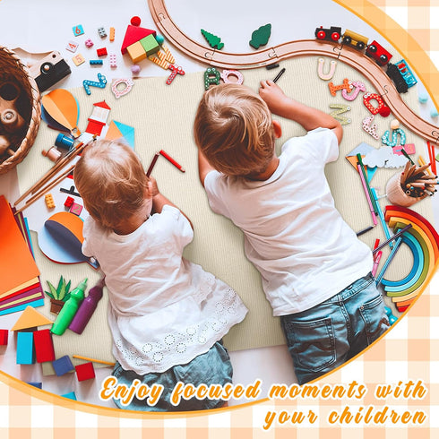 VitalCozy 3 (31.5 23.6 Inch) Pcs Montessori Mat Montessori Classroom Rug Materials Children Playing Mat Cotton Working