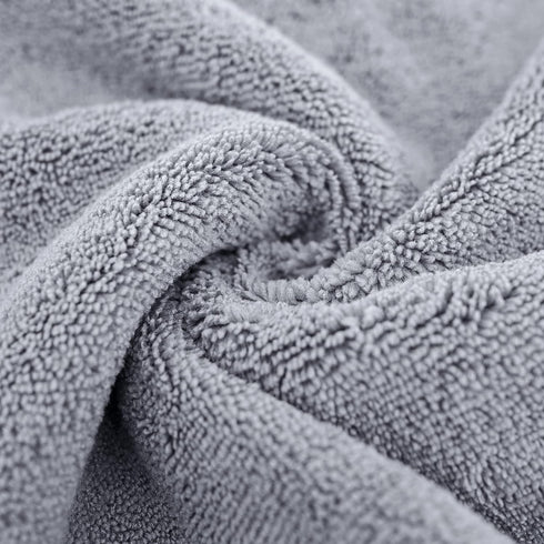 60 30 Set, 6 POLYTE Oversize, x in., Quick Dry Lint Free Microfiber Bath Towel Piece (Gray)