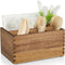 Utensil Caddy - Acacia Wood Silverware Holder, Silverware Organizer for Countertop, Cutlery Storage Containers for