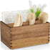 Utensil Caddy - Acacia Wood Silverware Holder, Silverware Organizer for Countertop, Cutlery Storage Containers for