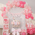 Pink Bow Birthday Decorations Girls Just Wanna Be One First Birthday Pink White Balloon Arch Backdrop High Chair Banner