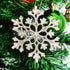 DearHouse 36Pcs Glitter Snowflake Ornaments for Christmas Party Decorations, 4 Inch Blush Gold