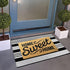 Black and White Striped Outdoor Rug, 24'' x 35'' Door Mat, Machine Washable Welcome Mats for Entryway and Bathroom