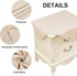 2 Pack 24 24 Inch Wolkemer Faux Linen Small Square Tablecloth Heavy Duty Fabric Nightstand Table Cloths x Beige