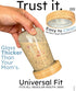 16 oz 4 pack Premium Overnight Oats Containers with Bamboo Lids and Golden Spoons - Glass Jars - - Plastic Free