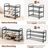 VrEnduuo 3 Closet,18"-32" (3-Tiers) Tier Expandable Shoe Rack for Adjustable Small Shoe Rack,Shoes Rack Metal