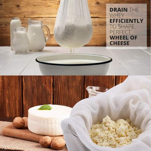 Sufaniq Cheese Cloths, Grade 90 (63 Sq Feet) 100% Pure Cotton Reusable Cheesecloth for Straining and Butter Muslin