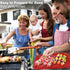 Grilling Prep and Serve Trays, Set of 2 BBQ Trays for Raw and Cooked Food, Melamine Serving Trays in Black and Red