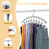 Legging Organizer for Closet, Metal Yoga Pants Hanger with Rubber Coated, 2 Pack with 10 Clips, Grey