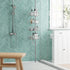 Zenna Home Tension Pole Shower Caddy - Adjustable 4 Basket Shelves, 60 to 108 Inch, Satin Nickel