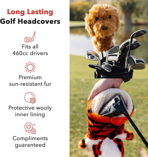 Daphne's Headcovers Pink Dragon Driver Headcover - Premium Funny Golf Club Covers - Stylish Protection for Your Clubs