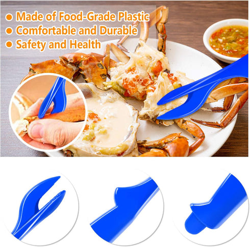 Crab Leg Crackers and Tools, 7 Piece Seafood Tools Set with Stainless Steel Lobster Crackers and Picks