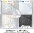 DUOFIRE Rainbow Window Clings for Glass Windows, 3D Decals Decorative Stained Glass Film, 23.6 x 78.7 inches