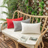 Woaboy Set of 2 Red Outdoor Throw Pillow Covers, Decorative Farmhouse Linen Cushion Cases for Living Room 12x20 inch