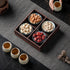 5-Piece Set, Rustic Wooden Serving Tray Handcrafted Nesting Trays with Handles for Ottoman & Coffee Table Decor