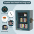 Pawnoc 60 Anxiety Bookshelf Gift, with Mini Books, Plant Flowers, and Tweezers, Shakeable Mini Library for Stress
