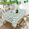 LUSHVIDA St.Patrick's Day Rectangle Table Cloth, 60 x 102 Inch, Shamrock Patterned