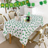 LUSHVIDA St.Patrick's Day Rectangle Table Cloth, 60 x 102 Inch, Shamrock Patterned