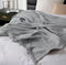 KyraHome 100% Organic 90"x104" King Cotton Blanket, Plant Dyed, Lightweight Gauze Muslin for Summer, Light Grey
