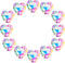12pcs Colorful Crystal Heart Prism Suncatcher, Heart Prism Chandelier Drop Parts Window