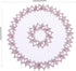 33 inches 33 White Dark Red Linen Lace Doily Round Coffee Table Topper Dresser Scarf Place Mats (Dark Red, Round)