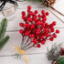 himmel 35 Pack Decorations,9 inch Christmas Tree Artificial Red Berry Stems,Red Berries Christmas Decor Christmas Tree