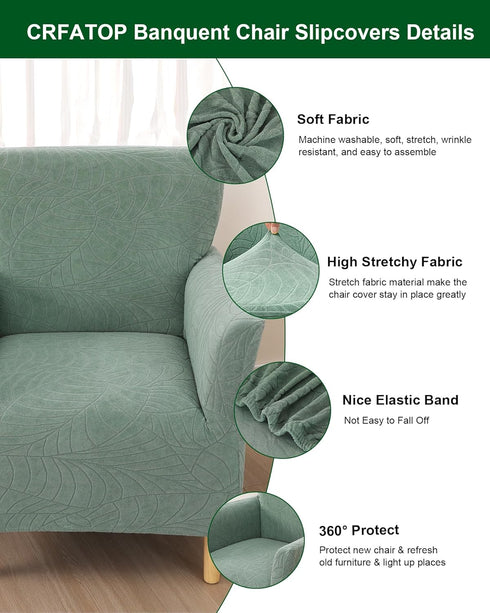 1 Sofa,29 CRFATOP Stretch Piece Chair Covers with Arms Jacquard Accent Chair Cover Armchair Flower Soft Banquet