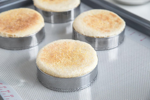 Fox Run Set of 4 English Muffin Ring Molds, Stainless Steel