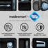 madesmart Premium Antimicrobial Mini Utensil Tray, Non-Slip Kitchen Drawer Organizer, 2 Compartments, Carbon