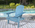 Folding Adirondack Chairs Set, Solid Wood Outdoor Chairs with Wide Armrests, Turquoise