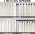 96 Inches 2 Set 8 42x96 Back Tab Cream Linen Curtains Long Panels for Living Room Patio Sliding Door Pocket Ivory Sheer