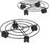 Metal Plant Caddy- Set of 2 Round Pot Stand on Wheels- 12