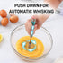 Zulay Egg Beater Whisk - Push Whisk for Cooking - Egg Whisk Mixer, Hand Mixer Manual, Automatic Whisk Cooking Tool - Hand Whisk for Kitchen Baking by Zulay Kitchen