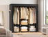 Portable Wardrobe Closet for Hanging Clothes, Free Standing Rack with Cover, 3 Hanging Rods, 6 Storage Shelves, 2 Side