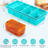 Silicone Freezer Tray with Lid, 1 Cup Food Freezer Tray for Soup, Sauce, Aqua, 1-Pack