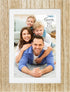 Icona Bay 5x7 Mat to 4x6 Ash Brown Picture Frame - Solid One-Piece Wood Composite, Modern Farmhouse Design