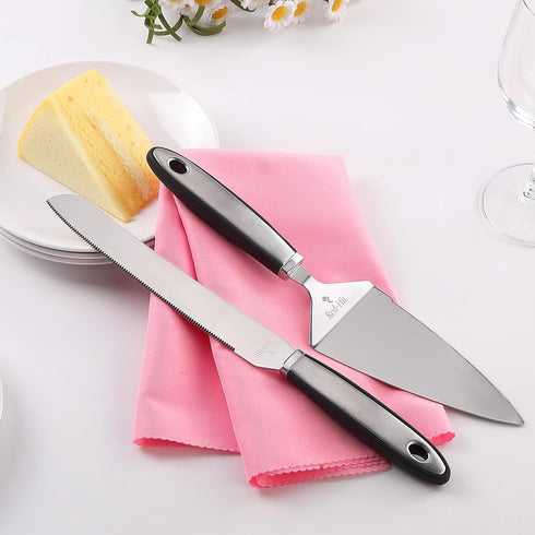 Cake Cutting Set for Wedding - Knife and Server Set, Stainless Steel Cake Cutter and Pie Spatula