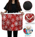 Christmas Large Storage Basket with Red Pattern and Snowflakes for Toys, Clothes, Laundry Hamper Organizer Bag with
