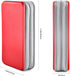 CD Case Wallet, 80 Capacity DVD VCD Media Blu-ray Holder, Storage Organizer, Red