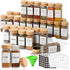 Homerove 36 Pack 4 oz Glass Spice Jars with Bamboo Lids, Empty Square